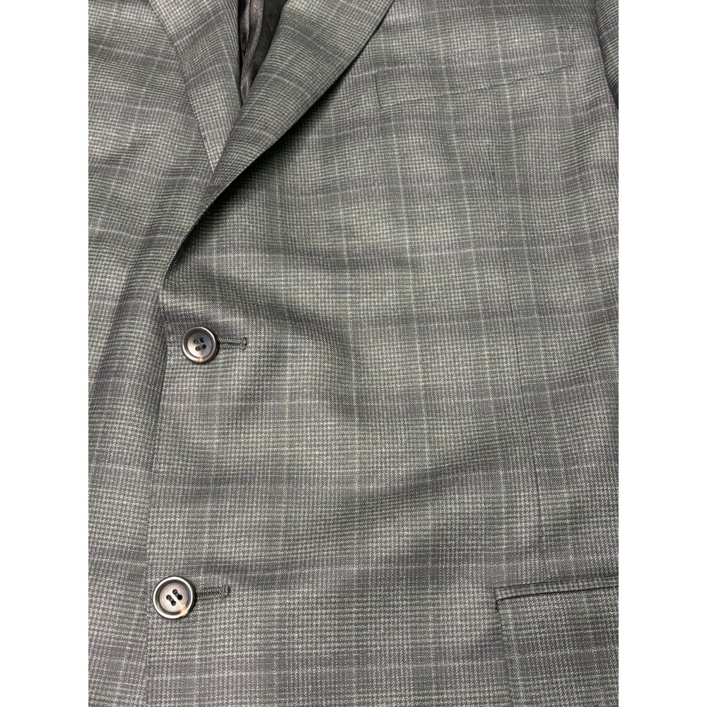 Canali x Su Misura Wool Plaid Windownpane Blazer Jacket Mens Italy Made 44L - Picture 2 of 15